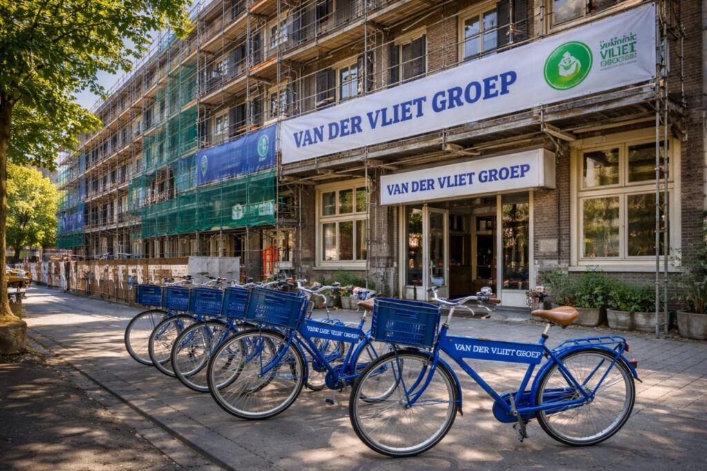 Van Vliet Groep Fietsend door de stad.